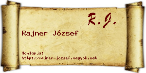 Rajner József névjegykártya